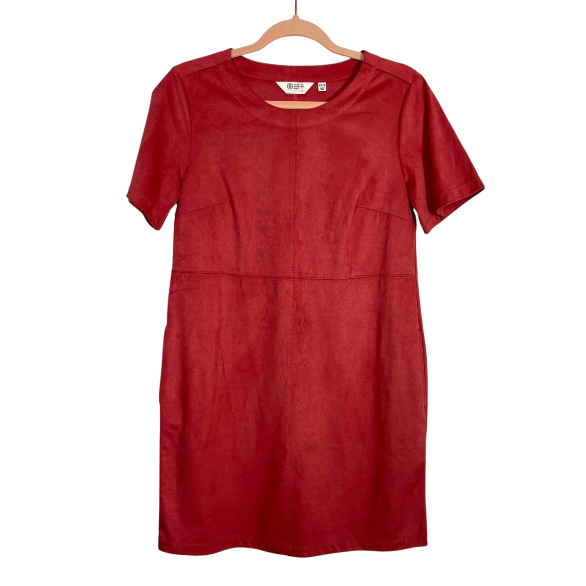Candace Cameron Bure Rose Pink Faux Suede Shift Dress- Size XXS Petite –  The Saved Collection
