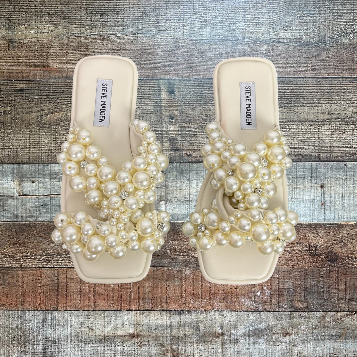 Steve Madden Duri Pearl Sandals- Size (see notes) – The Saved