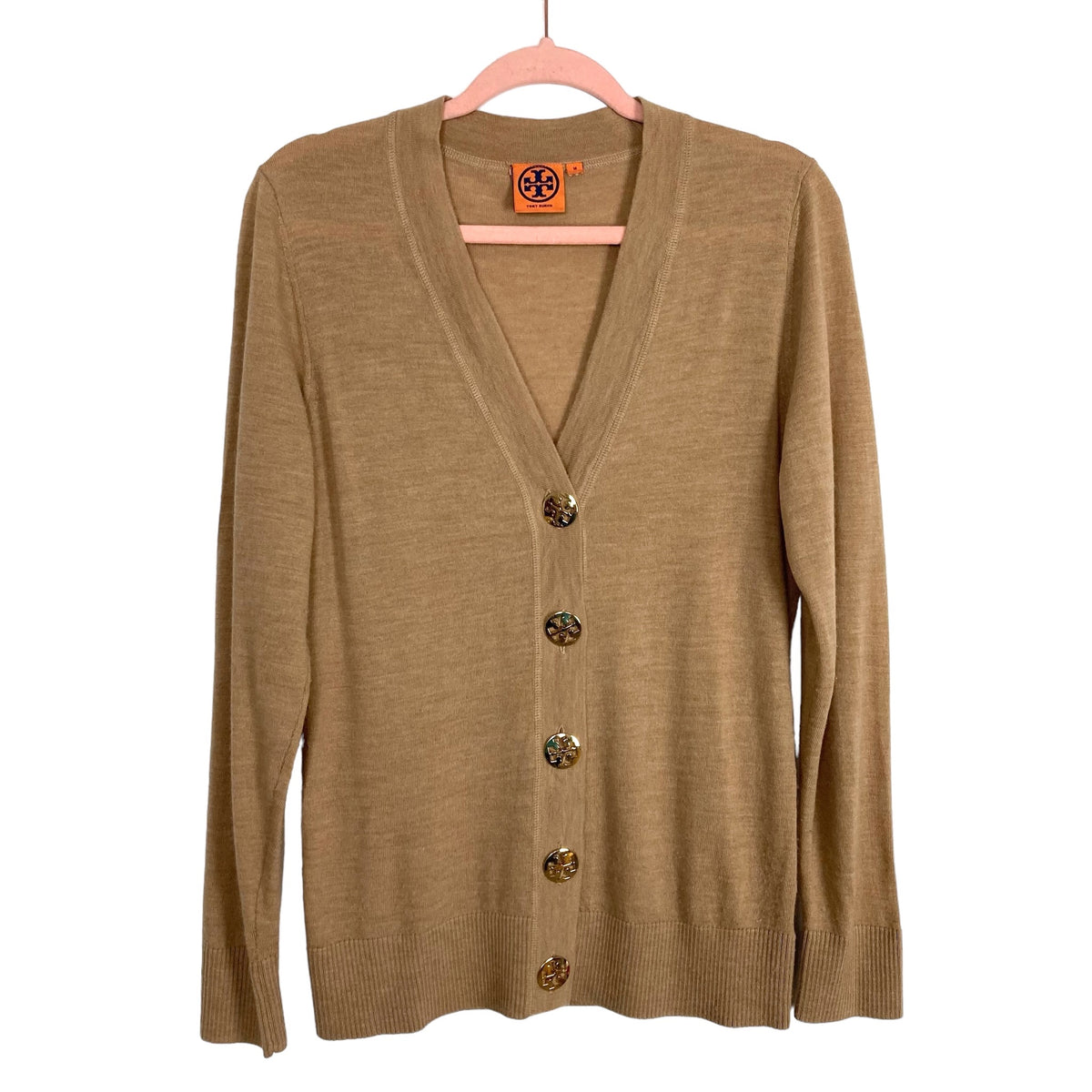 Tory Burch selling merino wool cardigan