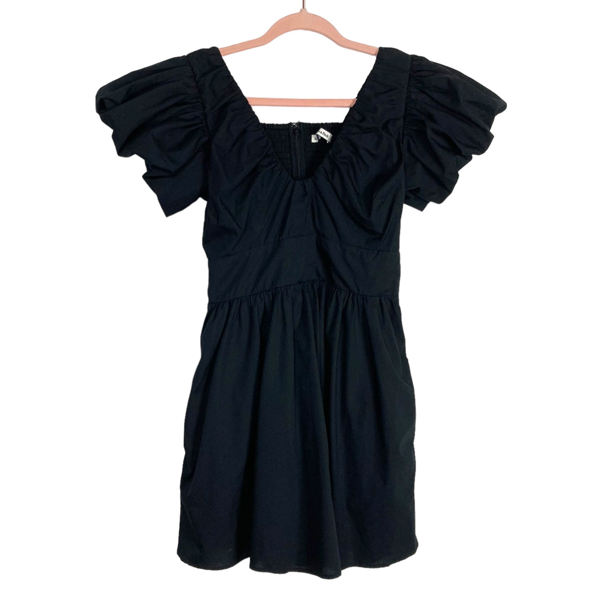 Abercrombie & Fitch Black Puff Sleeve Dress- Size M – The Saved Collection