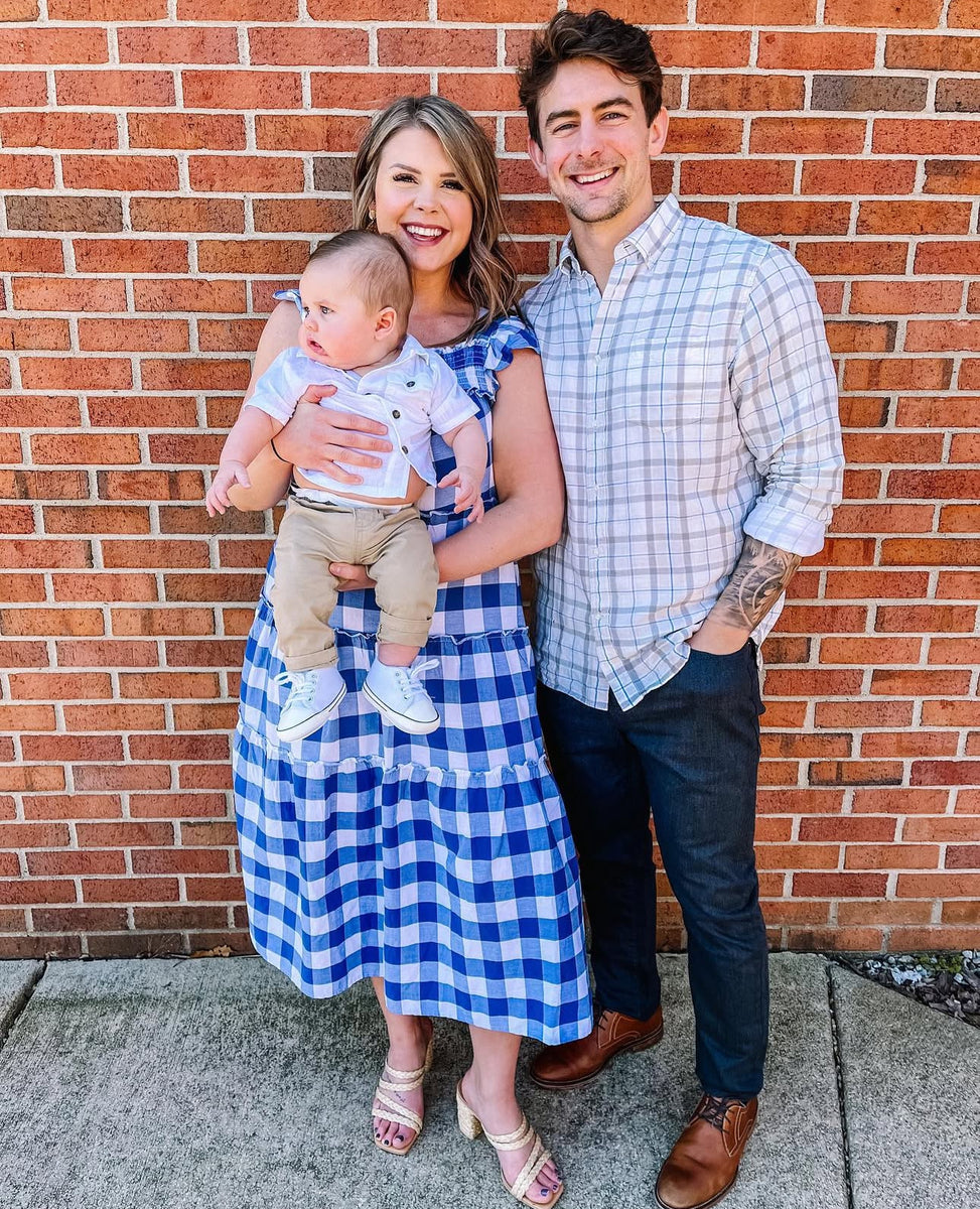 Old Navy White/Blue Gingham Dress