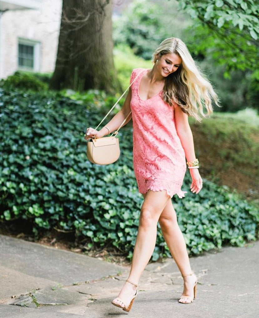 BB Dakota Pink Lace Overlay Shift Dress- Size S The Saved Collection BB Dakota Pink Lace Overlay Shift Dress- Size S The Saved Collection