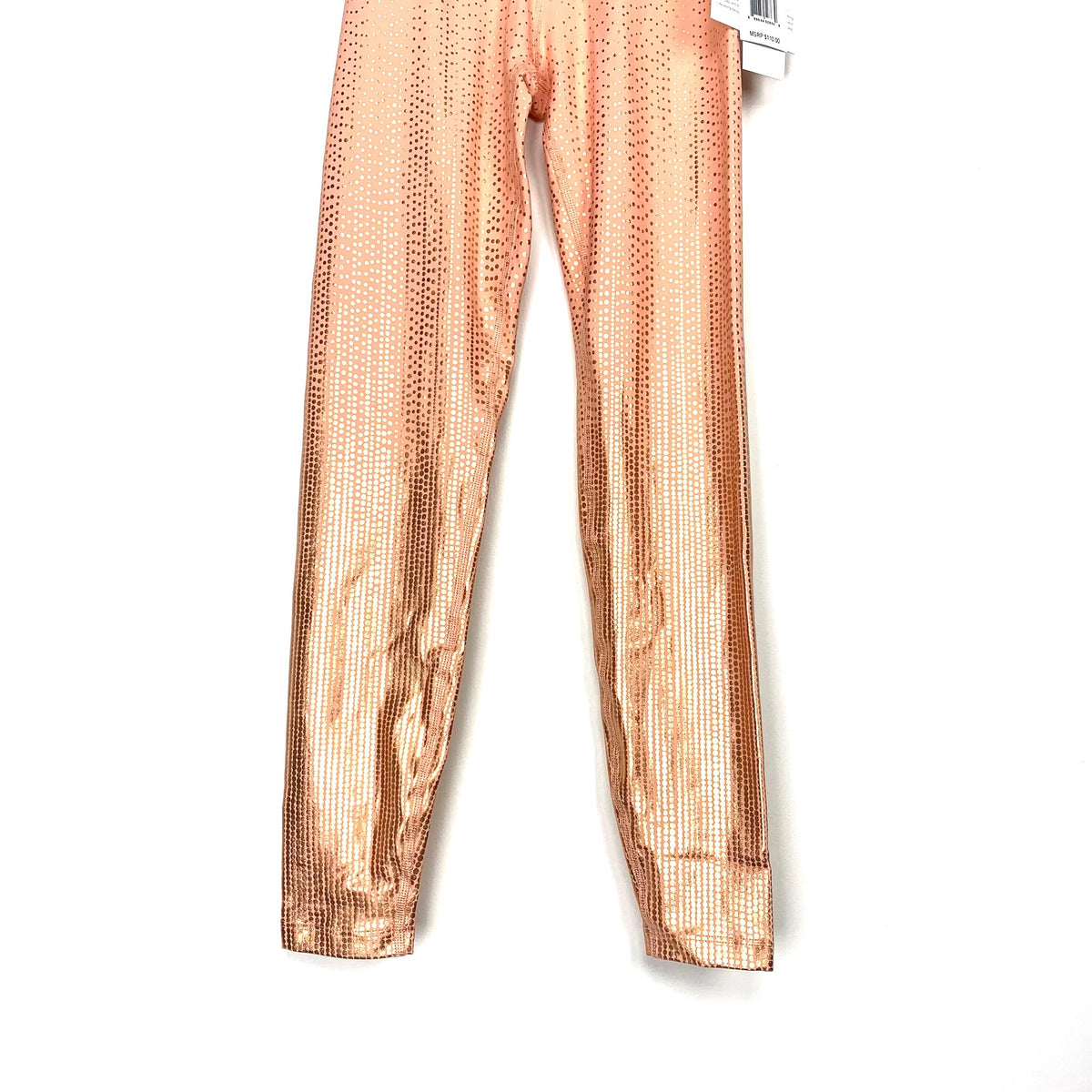 Beyond Yoga Peach With Gold Metallic Dot High Waisted Leggings NWT- Size XS  (Inseam 24