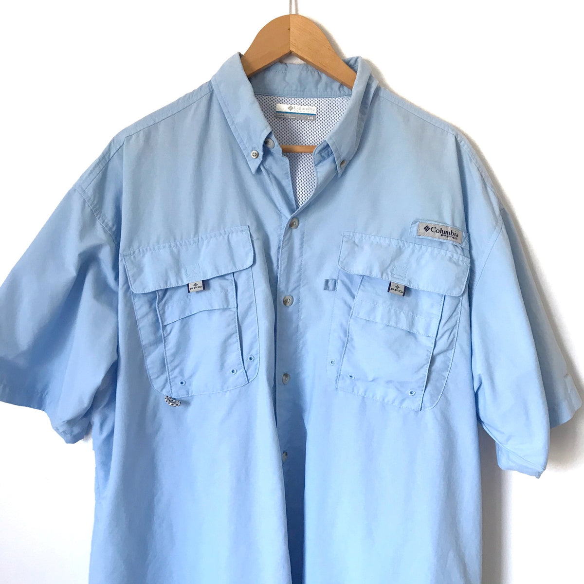 Columbia PFG Blue Short Sleeve Fishing Shirt- Size L – The Saved Collection