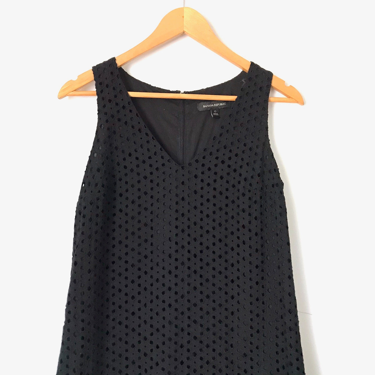 Banana Republic Black Eyelet Dress- Size 0