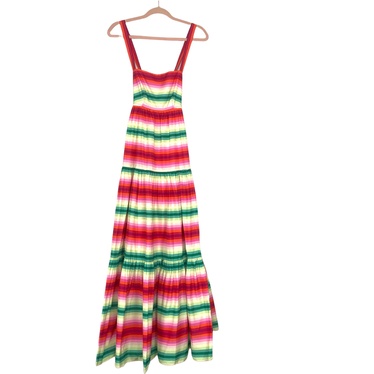 J Crew Bright Striped Tiered Maxi Dress- Size 00 (sold out online) – The Saved Collection J Crew Bright Striped Tiered Maxi Dress- Size 00 (sold out online) – The Saved Collection