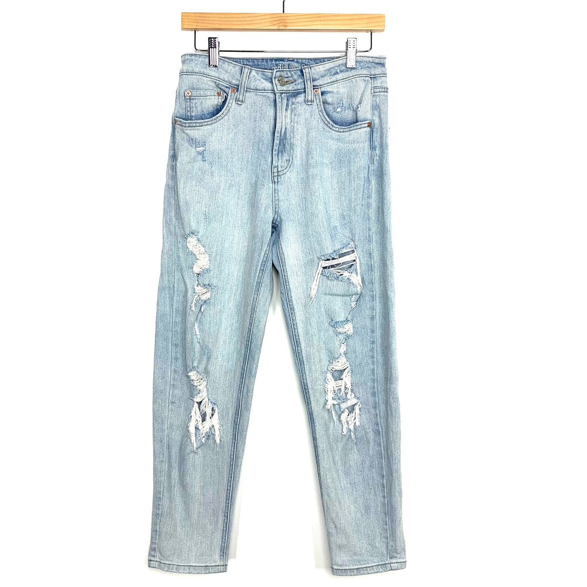 Wild Fable Light Wash Distressed High Rise Mom Jeans- Size 2 (Inseam 2 –  The Saved Collection