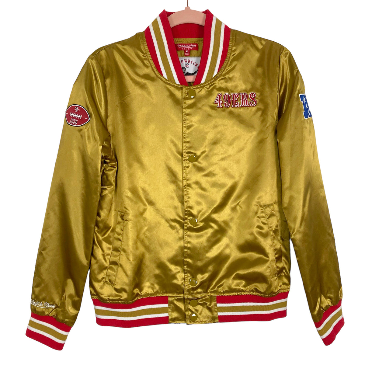 Mitchell & Ness Throwbacks NFL Satin Gold 49ers Jacket- Size XS (sold – The  Saved Collection