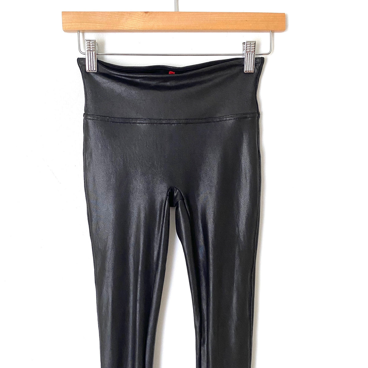 Spanx Black Faux Leather Leggings- Size XS (Inseam 28”) – The