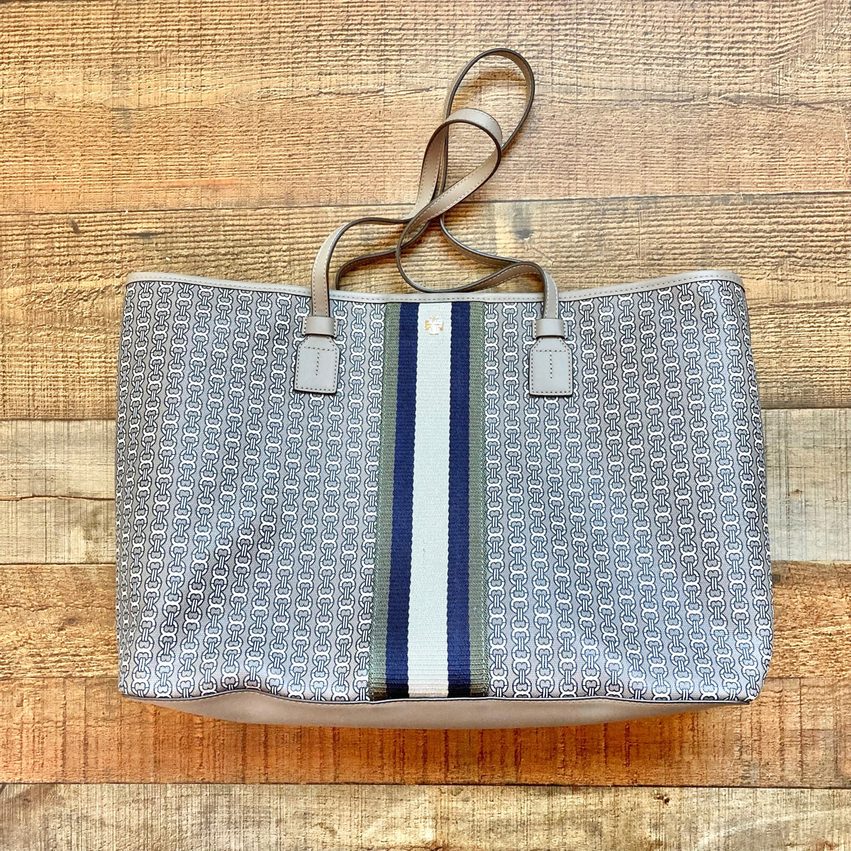 Tory Burch Grey Gemini shops Tote