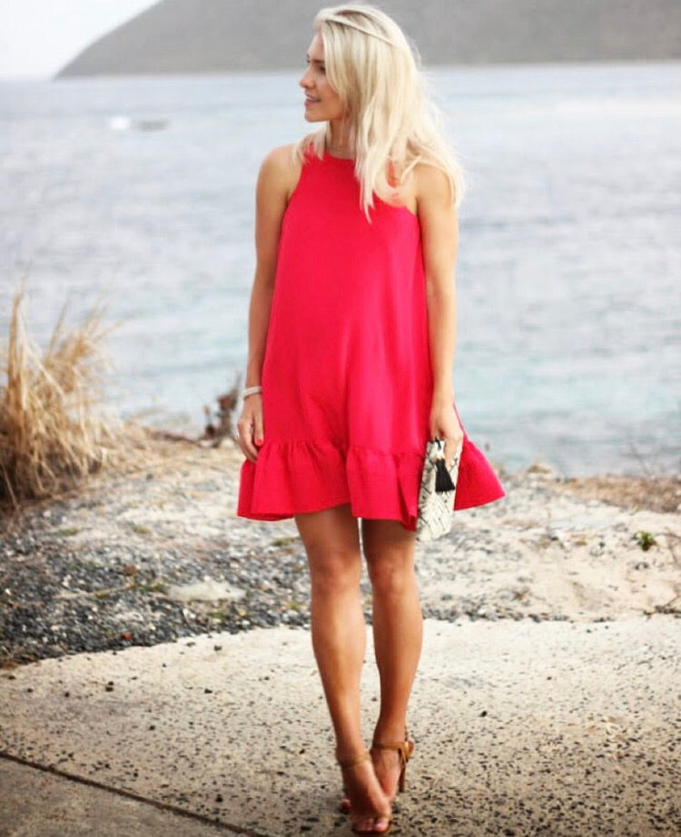 cynthia rowley red dress Cynthia Rowley Roma Lace Trim Dress