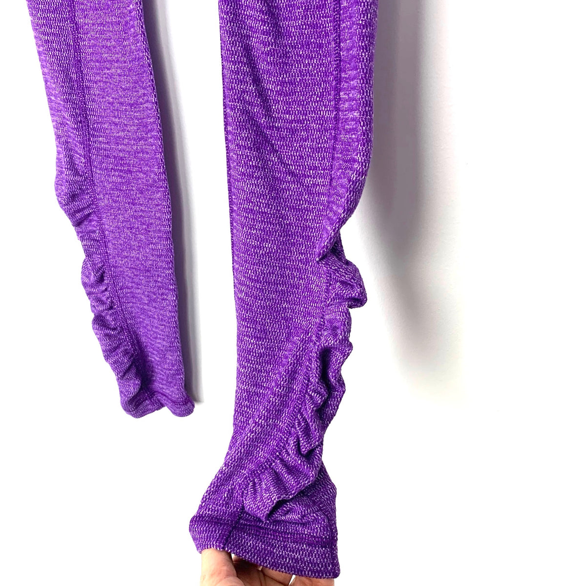 Lululemon Full Length Ruched Leg Side Pockets Purple Pink Leggings