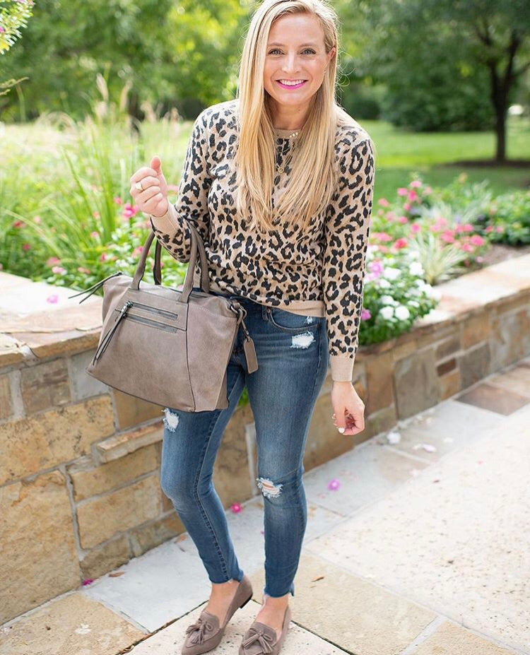 J crew hot sale cheetah sweater