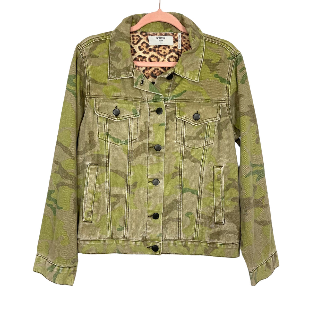 One Teaspoon Camo Pray for Rock 'N' Roll Embroidered