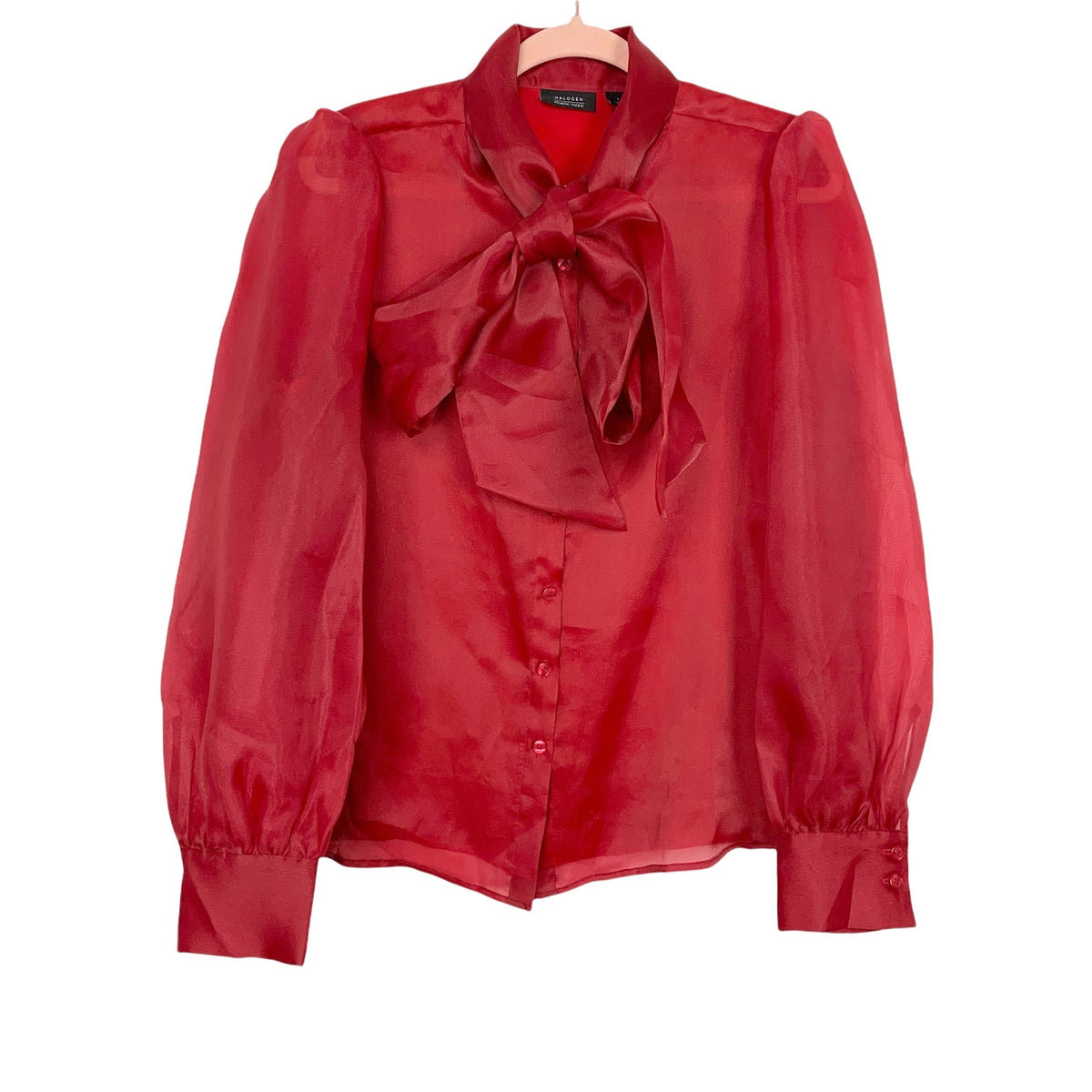 halogen ruffle neck blouse