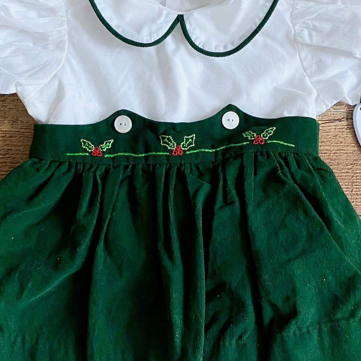 Lullaby Set Holly Berry Green Corduroy Dress NWT- Size 18M The Saved Collection Lullaby Set Holly Berry Green Corduroy Dress NWT- Size 18M The Saved Collection