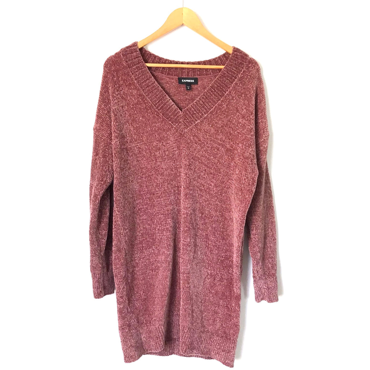 Express Chenille V Neck Sweater Dress- Size XS – The Saved Collection Express Chenille V Neck Sweater Dress- Size XS – The Saved Collection