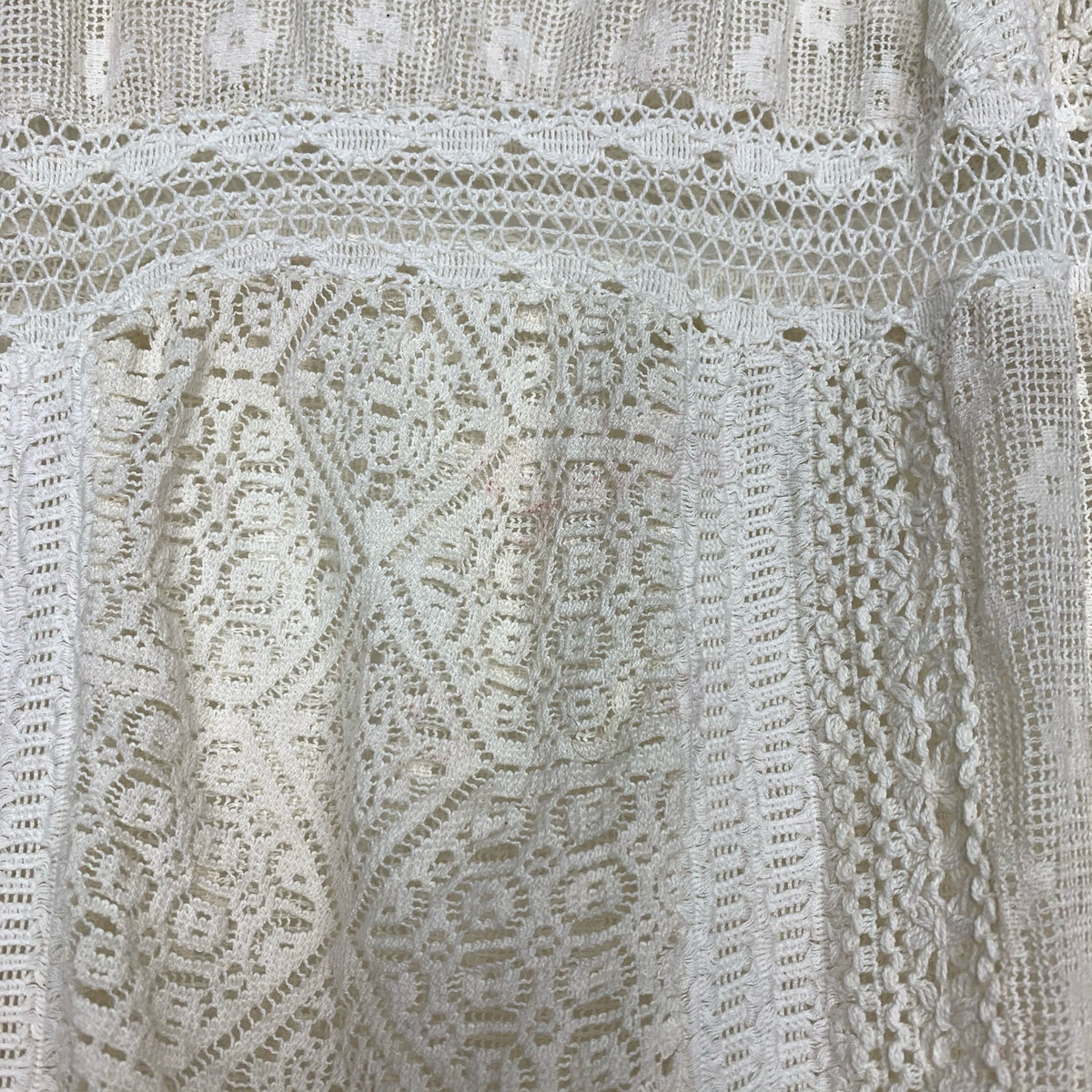 Zara Cream Sheer Crochet Dress- Size L (see notes) – The Saved Collection