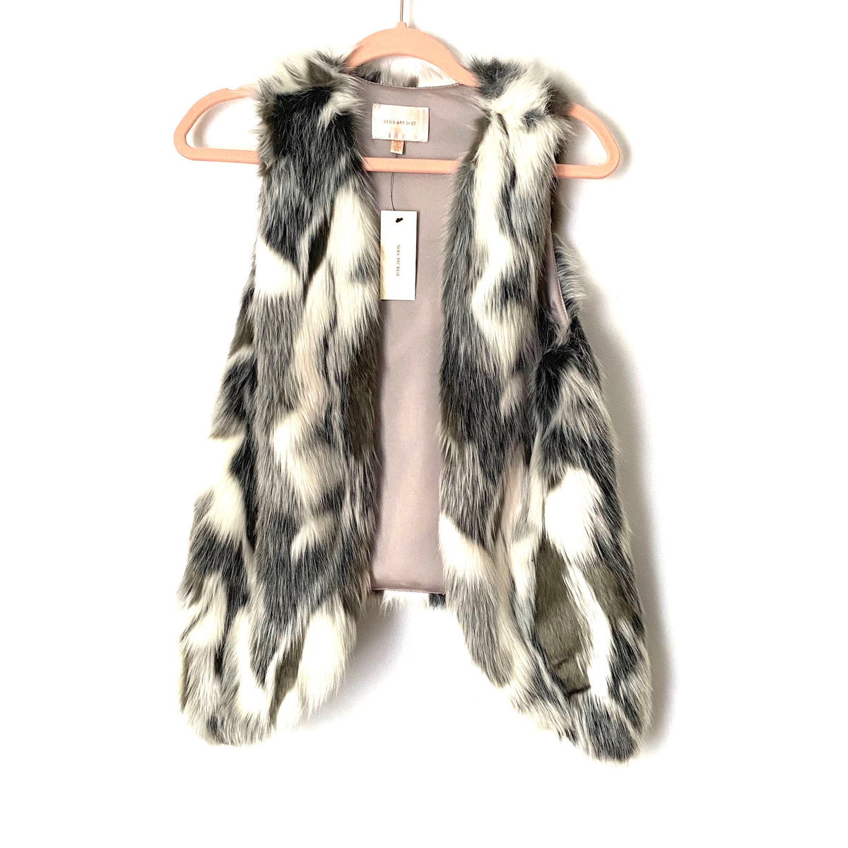 Skies Are Blue Faux Fur Vest NWT- Size XS