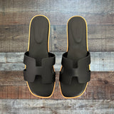 Project Cloud Memory Foam Black Jannel.a Sandals NWT - Size 8
