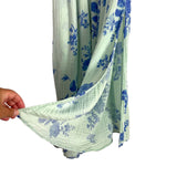 Free People Green Blue Floral Side Slit Back Tie Dres- Size M (see notes)