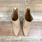 Qupid Camel Suede Booties- Size 10 (Brand New Condition)