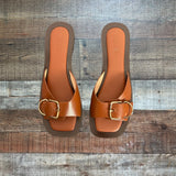 J Crew Callie Leather Buckle Sandals- Size 9 (sold out online)