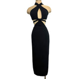Cult Gaia Black Knit Cutout Front Dress- Size M