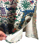 Tuckernuck Peacock Garden Print with Side Slits Dress- Size XL
