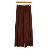 Anrabess Brown Knit Sleeveless Top and Pleated Pants Set- Size S (sold as a set)