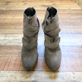 Stuart Weitzman Suede Wedge Booties- Size 7.5 (see notes)