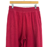 Aerie Berry Fleece Wide Leg Pants- Size S