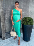 Vestique Green One Shoulder Ruched Dress - Size M (sold out online)