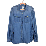 American Eagle Chambray Button Up Top - Size L (See Notes)