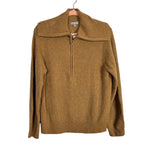J. Crew Light Brown Wool Blend Zip Pullover Sweater NWT- Size S
