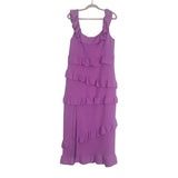 Show Me Your Mumu Pinkish Purple Tiered Ruffle Slit Hem Dress- Size XXL
