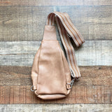 Cluci Tan Faux Leather Mini Sling Crossbody Bag