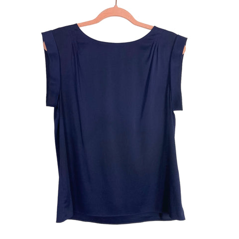 Catherine by Catherine Malandrino Midnight Navy with Small Shoulder Pleats Top- Size S