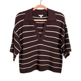 Pistola Mocha Stripe Marlow Polo Sweater  - Size XS (Sold Out Online!)