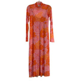 Show Me Your Mumu Orange and Pink Lined Dress- Size S (sold out online)