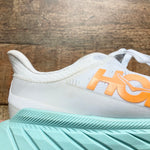 HOKA White Aqua/Orange Sneakers- Size 7.5 (see notes)