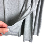American Eagle Heather Gray Ribbed with Front Snap Soft & Sexy Top- Size S