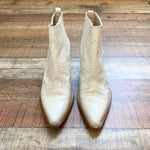 Sam Edelman White Snakeskin Leather Booties- Size 8.5