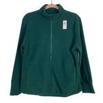 Old Navy Forest Green Fleece Zip Up Jacket NWT- Size L Petite