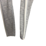 Lululemon White/Heathered Grey Side Stripe Leggings - Size 4 (Inseam 24")