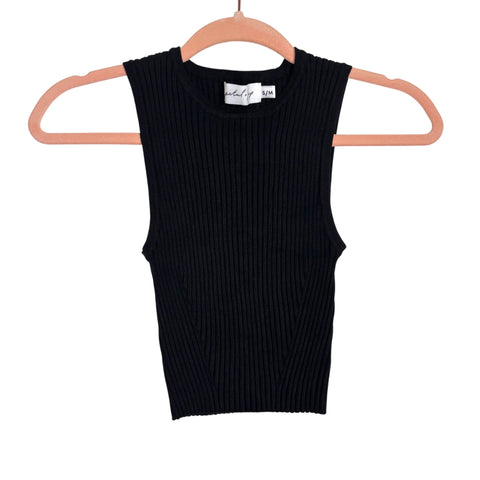 Petal + Pup Black Ribbed Sleeveless Top - Size S/M
