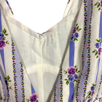 For Love & Lemons White/Purple Stripe Floral Print Dress - Size XXS (See Notes, Sold Out Online)