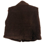Pink Lily Chocolate Faux Fur Zip Up Vest- Size S