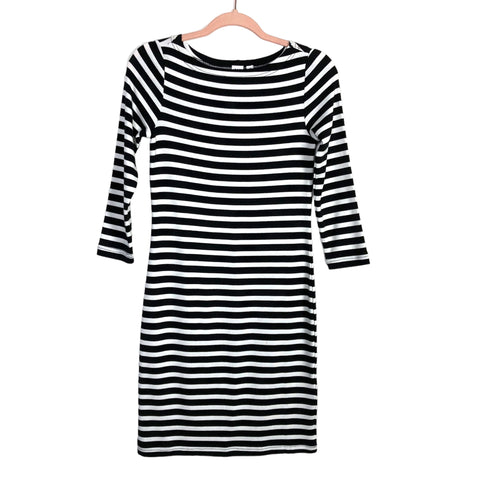 Gap White/Black Striped Dress NWT-Size XS