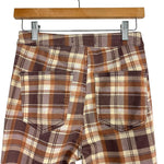 We the Free Brown Plaid Bell Bottoms- Size 27 (sold out online, Inseam 32”)